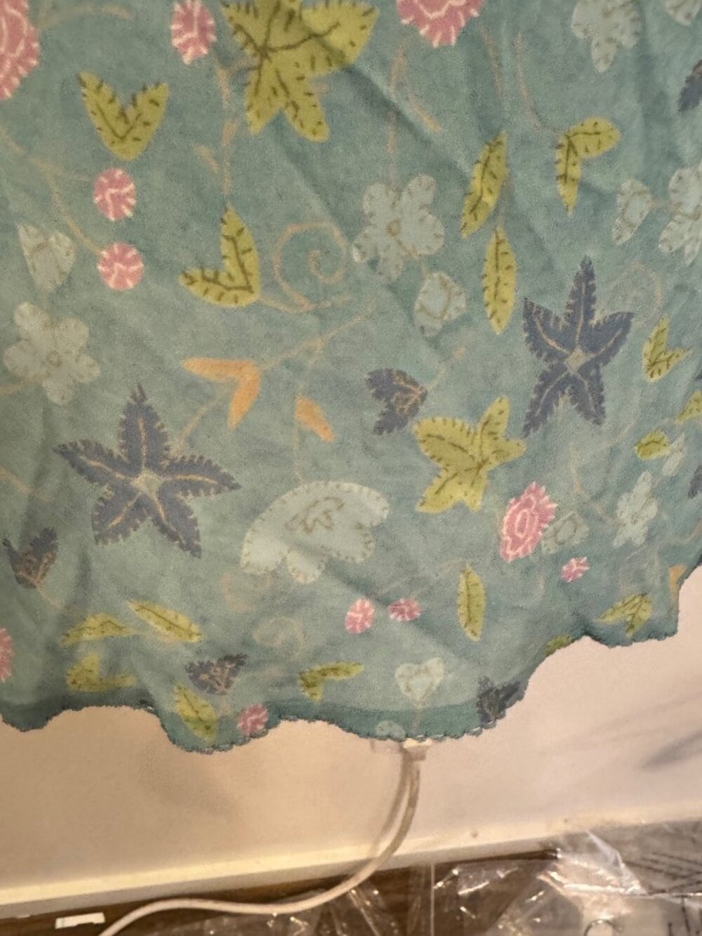 Sigrid Olsen Sport Womens Size 2 Floral Maxi Skirt Organic Cotton Teal Pink Gree - Picture 7 of 8